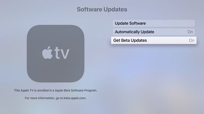apple tv software updates