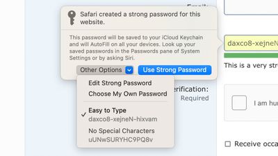 safari edit strong password