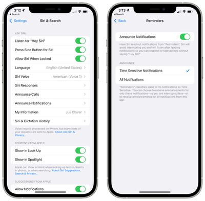 ios 15 reminders announce notifications