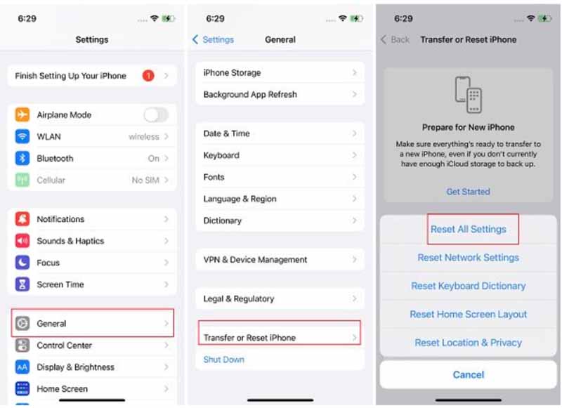 How to reset iPhone 13 from Settings