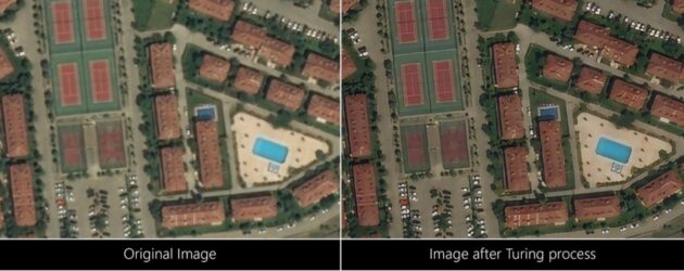 Satellite image before and after Project Turing analysis