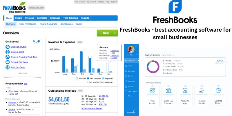 FreshBooks - best accounting software for small businesses